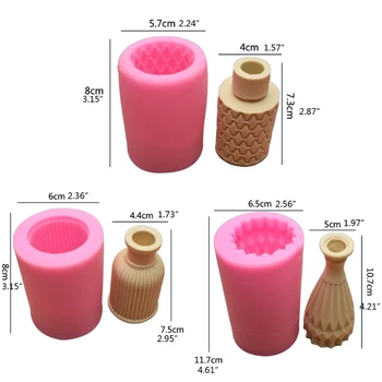 3D Gėlių Vaza Silikono Formos Gėlių Balsuokite Puodą Betono Dervos Liejimas Liejimo Įrankiai X7YA
