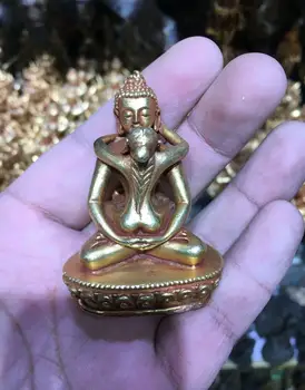 Nepalas tibeto bronza, auksu raižyti mažas budizmas budos statula Chakrasamvara
