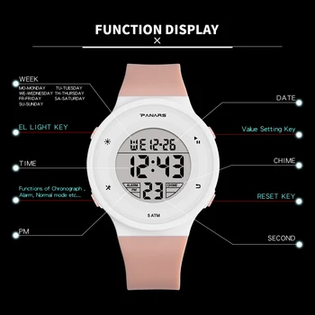 SYNOKE Vaikų Laikrodžiai Sporto 50M atsparumas Vandeniui LED Studentų Laikrodžius Žadintuvas Vaikai Skaitmeniniai Laikrodžiai Relogio