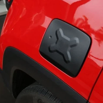 Juoda Kuro Bako Dangtelis Aliuminio Lydinys, Išorė Patvarus Dujų Durų Apdaila Universaliųjų Automobilių Reikmenys Jeep Renegade 2016 2017