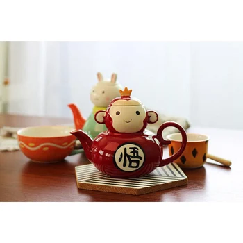 Kūrybos Surinkti Gyvūnų daugiafunkcinis Arbatinukas arbatos jingdezhen Porceliano Keramikos dovana arbatos arbatinukas (1 arbatinukas ,1 puodelis,1 teacup)