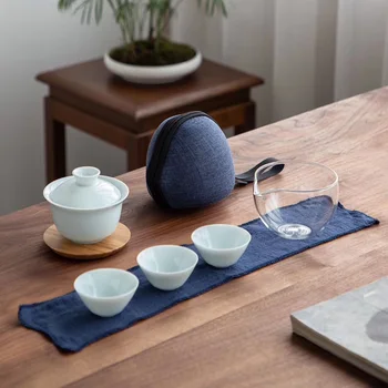 TANGPIN keramikos gaiwan 3 puodeliai arbatos rinkiniai nešiojamų kelionių arbatos rinkinys drinkware