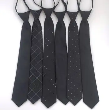 Spalvotų kaklaraištis vyrų oficialią dėvėti verslo, darbo, studentų, moterų profesinės marškinėliai black patogus užtrauktukas tingus ruoželiniu pledas